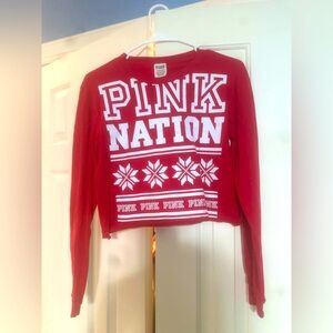 PINK by Victoria Secrets long sleeve cropped tee